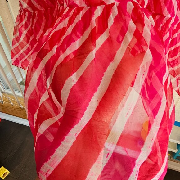 Strawberry Leheriya Tier Dress by NorBlack NorWhite - XS to XL - Picture 4 of 5
